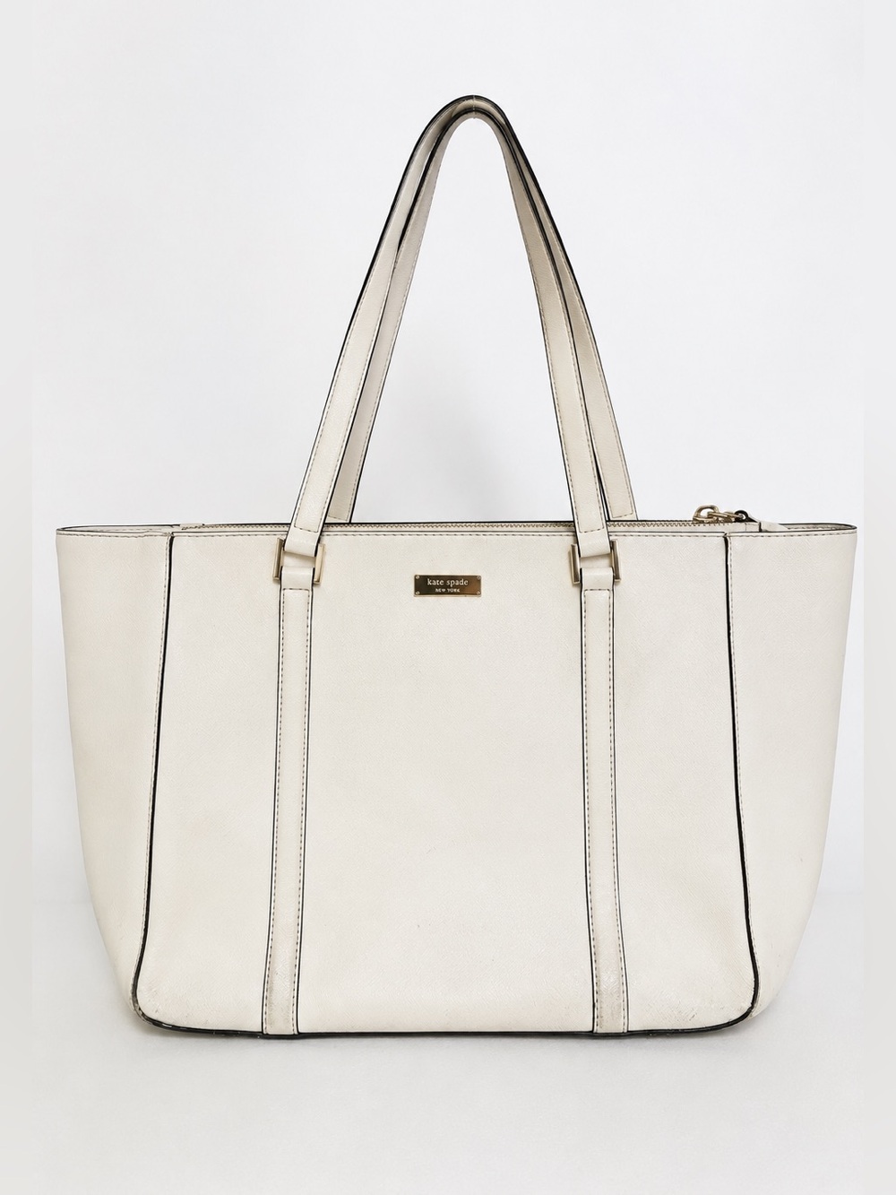 Kate Spade New York White Saffiano Tote Bag